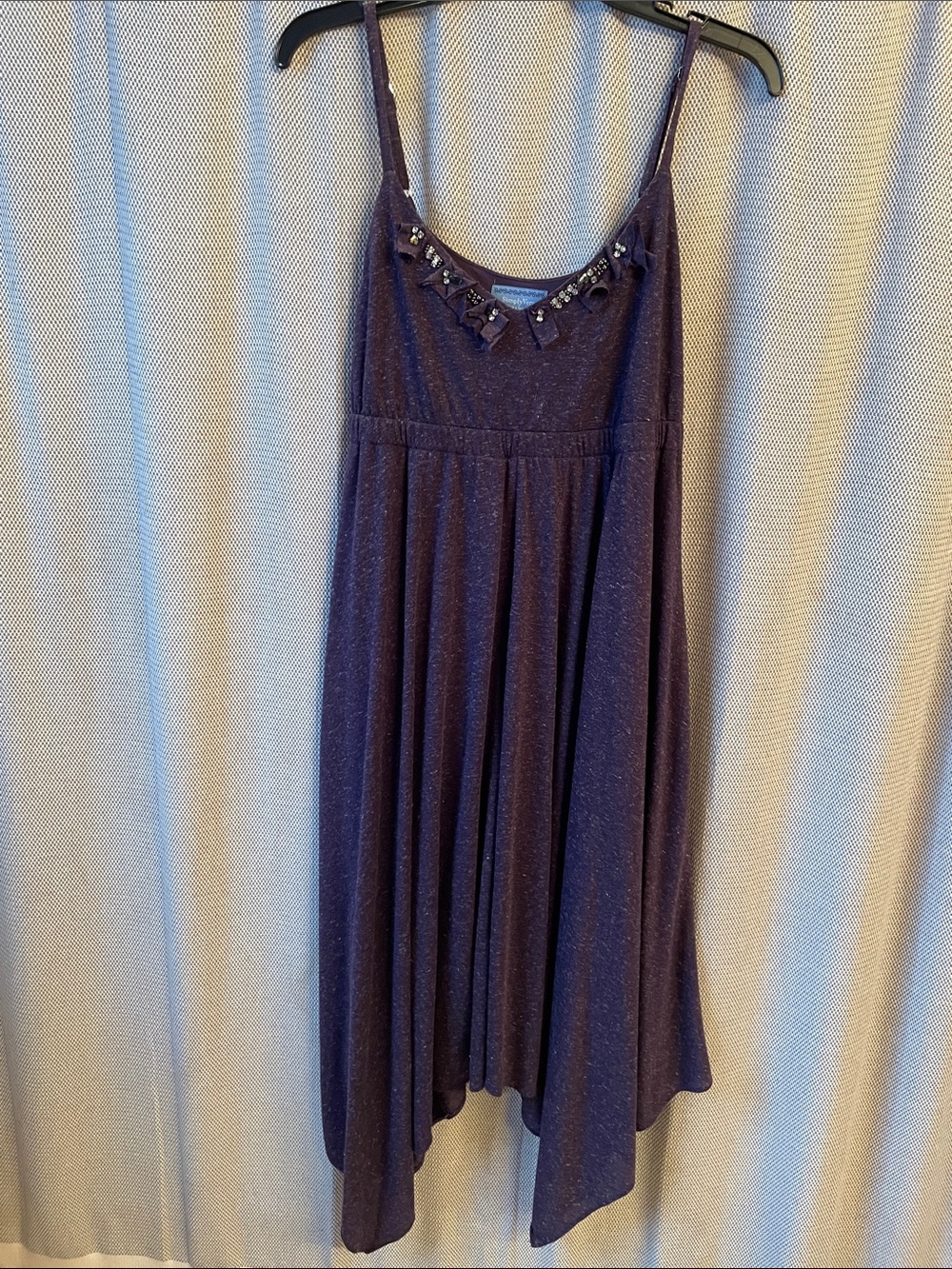 Simply Vera Vera Wang Purple Sparkle Midi Dress with Embellished Neckline